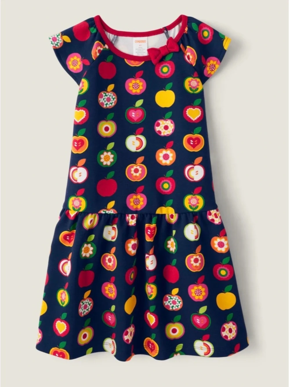 Gymboree Girls Apple Ponte Peplum Dress - Apple Orchard - Blue Size 12